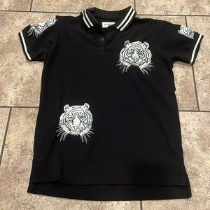 FWRD Shirt Black rugby embroidered polo